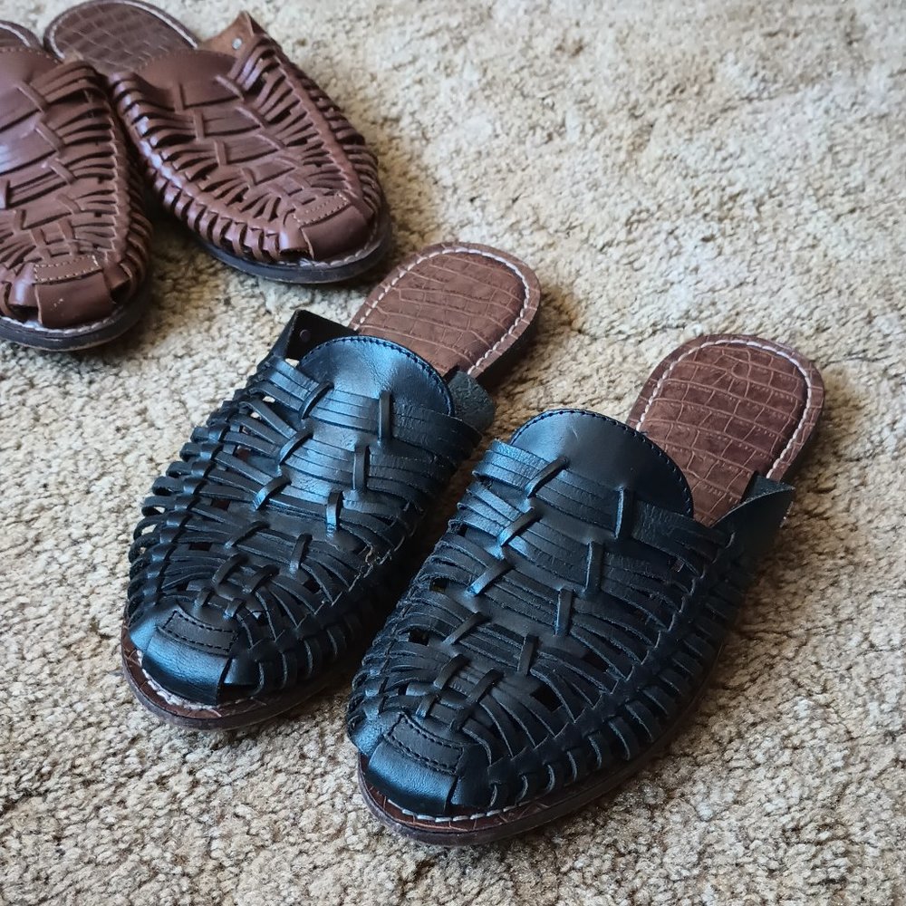 Sam Edelman Woven Leather Sandals - Picture 3 of 3